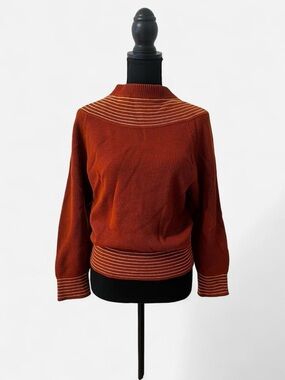 Vintage made in USA Austrian wool knit sweater retro 70s twee women’s fair isle